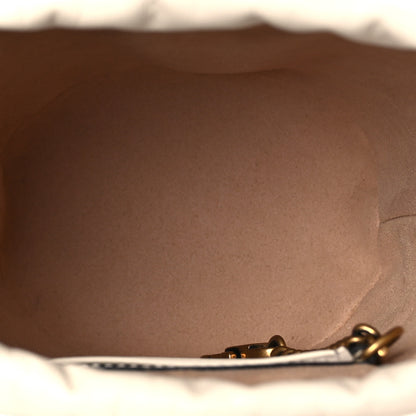 Gucci Calfskin Matelasse Mini GG Marmont 2.0 Bucket Bag White 5 of 10