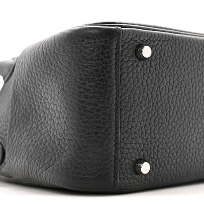Hermes Taurillon Clemence Mini Lindy 20 Black 9 of 14
