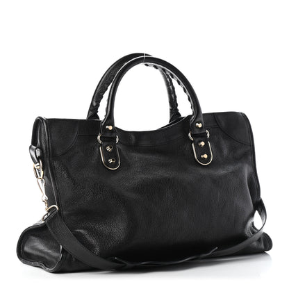 Balenciaga Chevre Gold Metallic Edge Hardware City Black 2 of 6