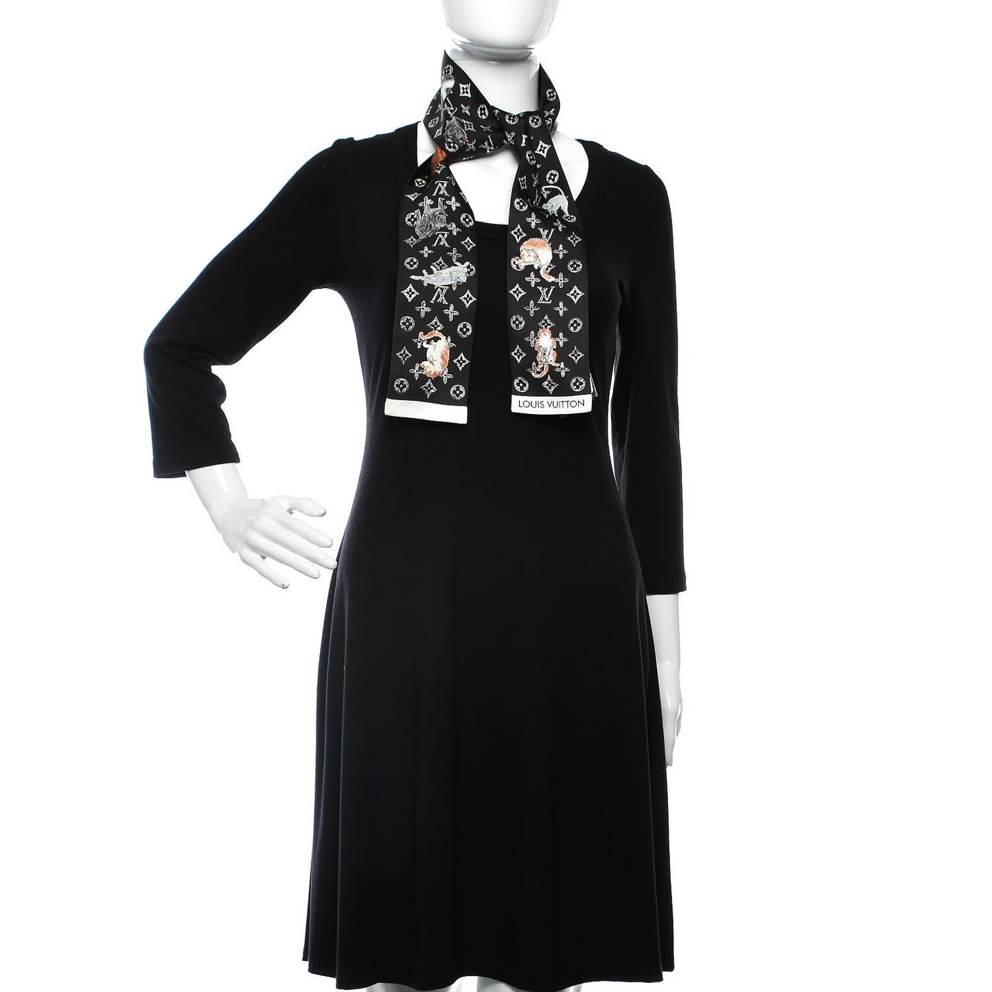 Silk Catogram Classic Bandeau Black