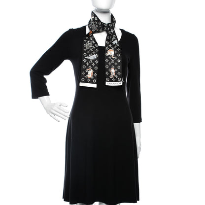 Louis Vuitton Silk Catogram Classic Bandeau Black 2 of 5