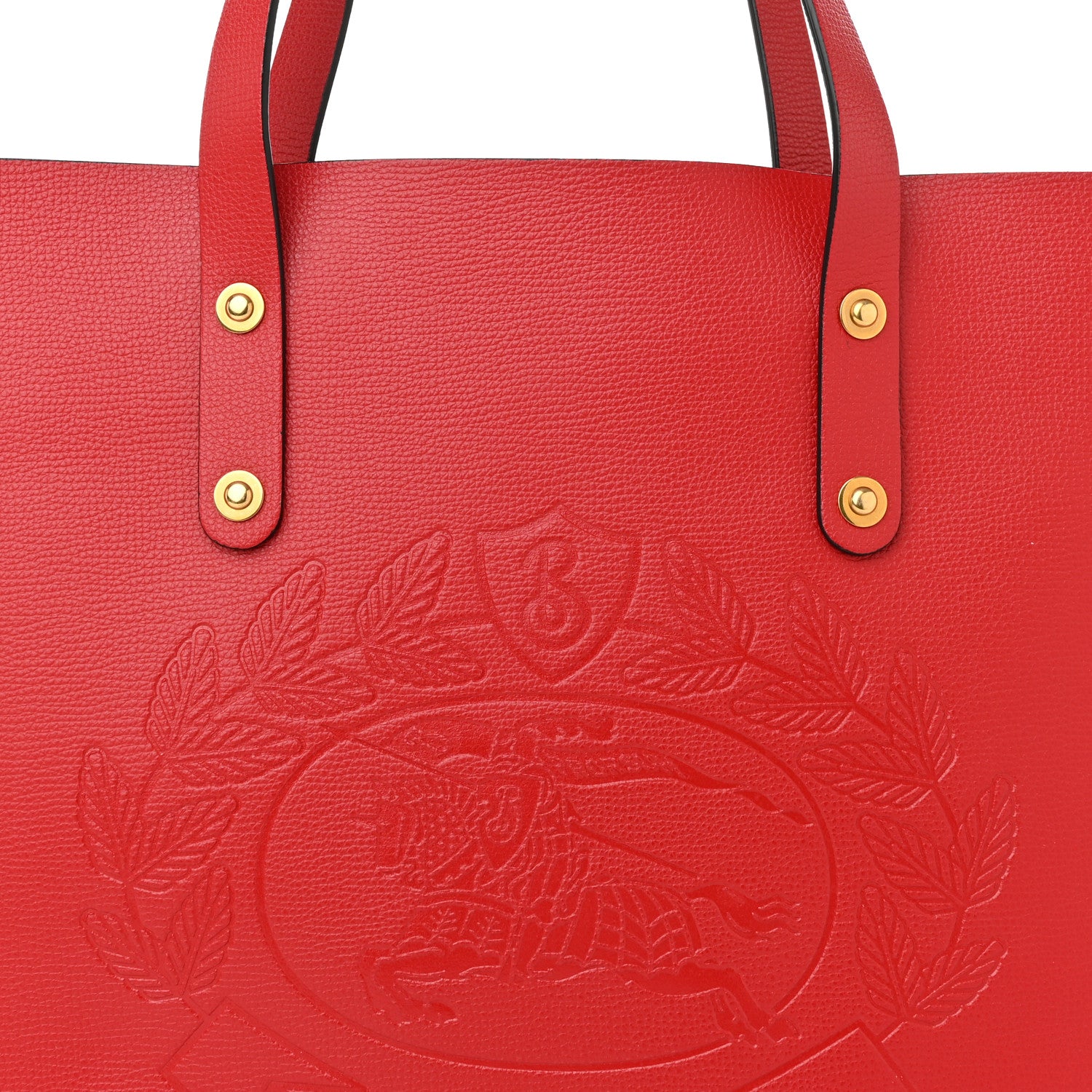 Burberry Haymarket Check Small Reversible Tote Red 10 of 20