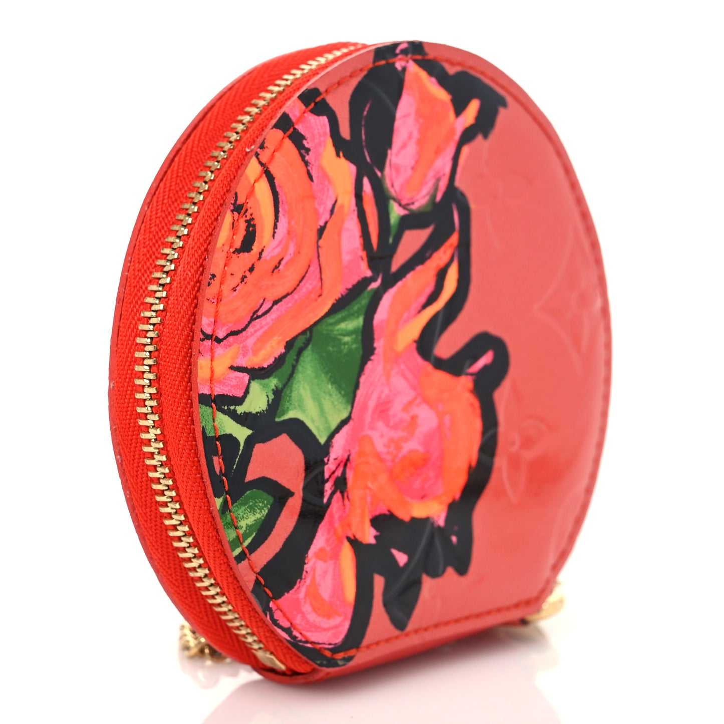 Vernis Roses Chapeau Coin Purse Orange Sunset