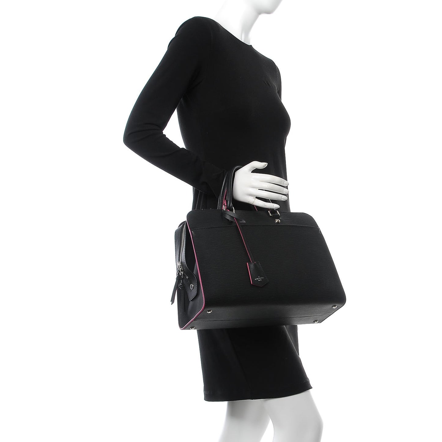 Epi Vaneau GM Black Hot Pink