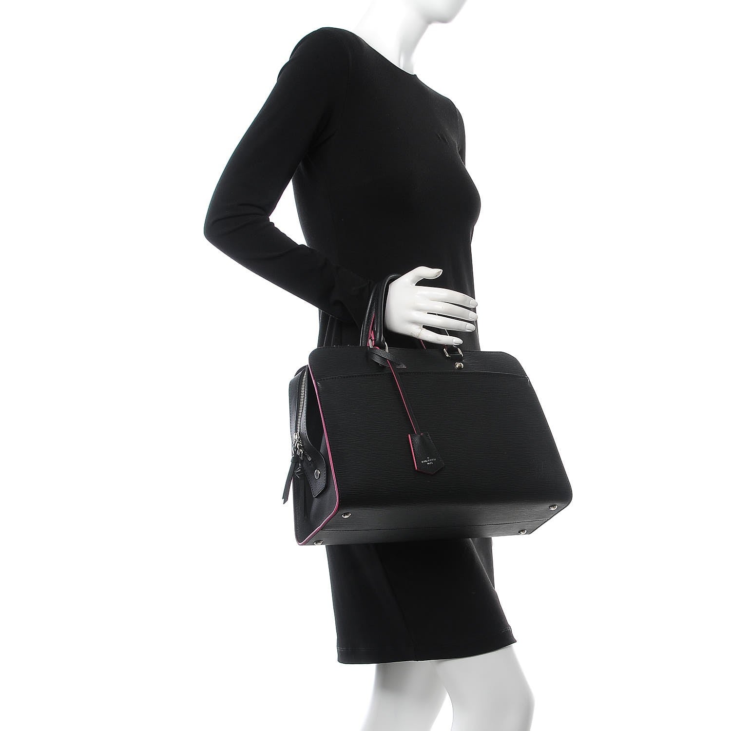Louis Vuitton Epi Vaneau GM Black Hot Pink 3 of 8