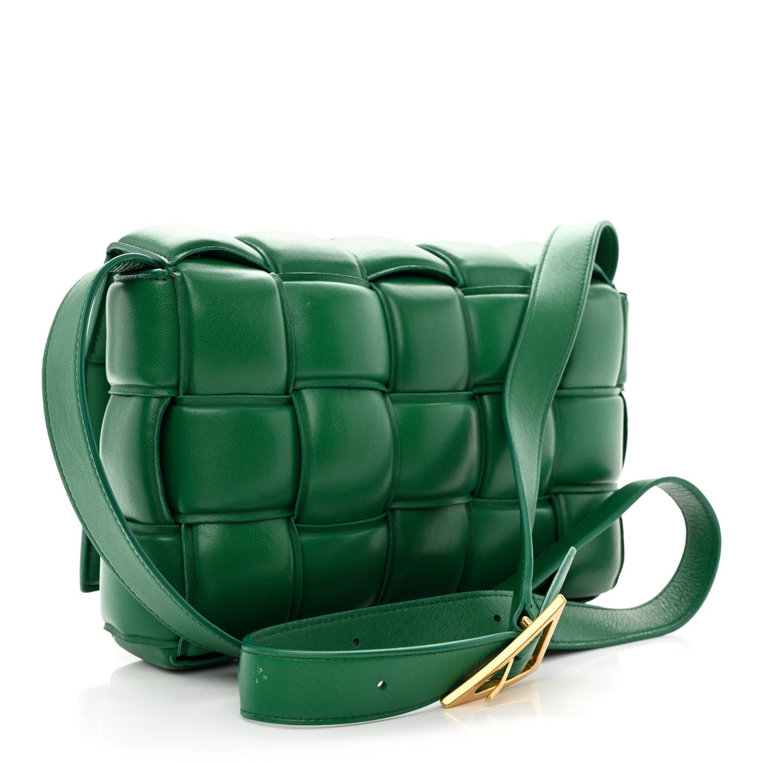 Bottega Veneta Nappa Maxi Intreccio Padded Cassette Crossbody Bag Racing Green 3 of 11