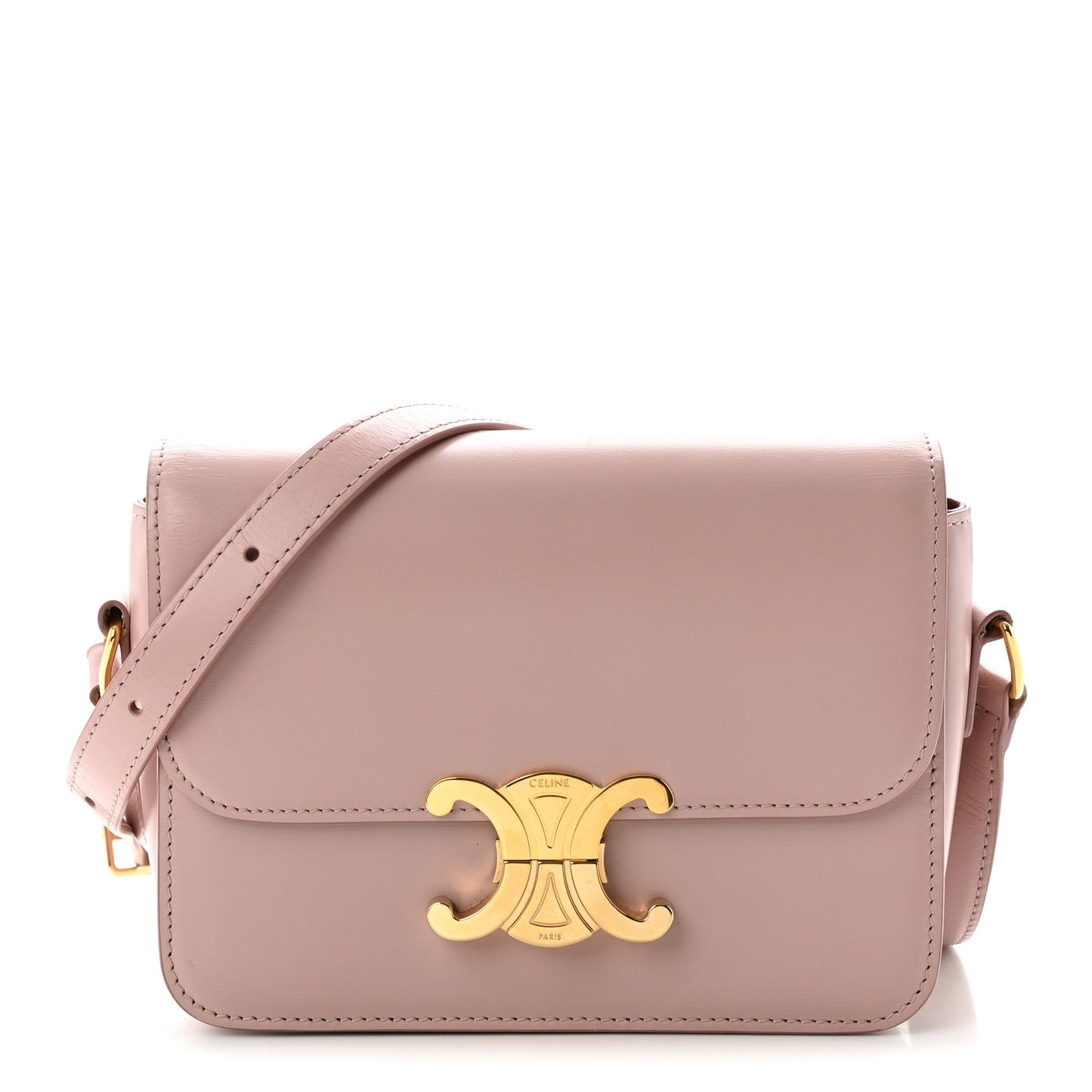 Shiny Calfskin Teen Triomphe Vintage Pink