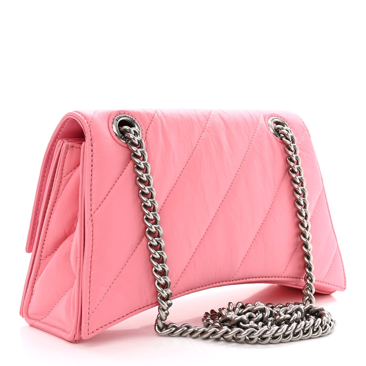 Balenciaga Crushed Calfskin Quilted Small Crush Chain Bag Sweet Pink 3 of 10