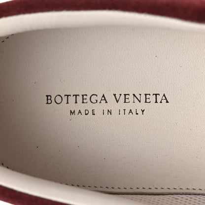 Bottega Veneta Nappa Intrecciato Suede Mens Dodger Slip On Sneakers 42 Burgundy 7 of 9