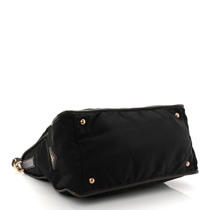 Prada Tessuto Nylon Double Zip Logo Tote Black 4 of 11