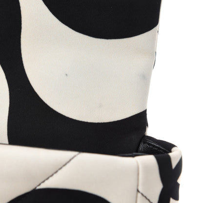 Chanel Fabric Printed Large Chanel 19 Flap Black Ecru 9 of 13