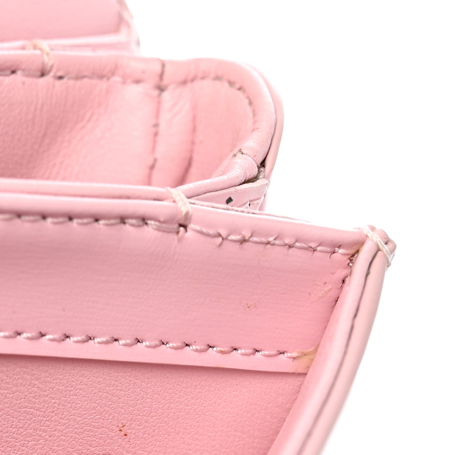 Shiny Calfskin Triomphe Mini Besace Clea Pastel Pink