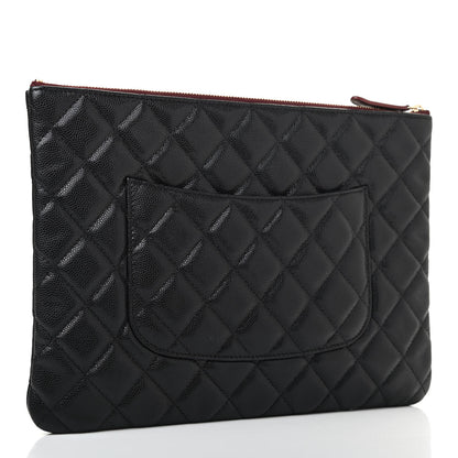 Chanel Caviar Quilted Medium Cosmetic Case Black 2 of 4