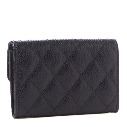 Chanel Caviar Quilted Flap Card Holder Black 2 of 9