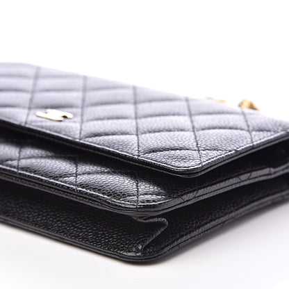 Chanel Caviar Quilted Wallet On Chain WOC Black 10 of 12