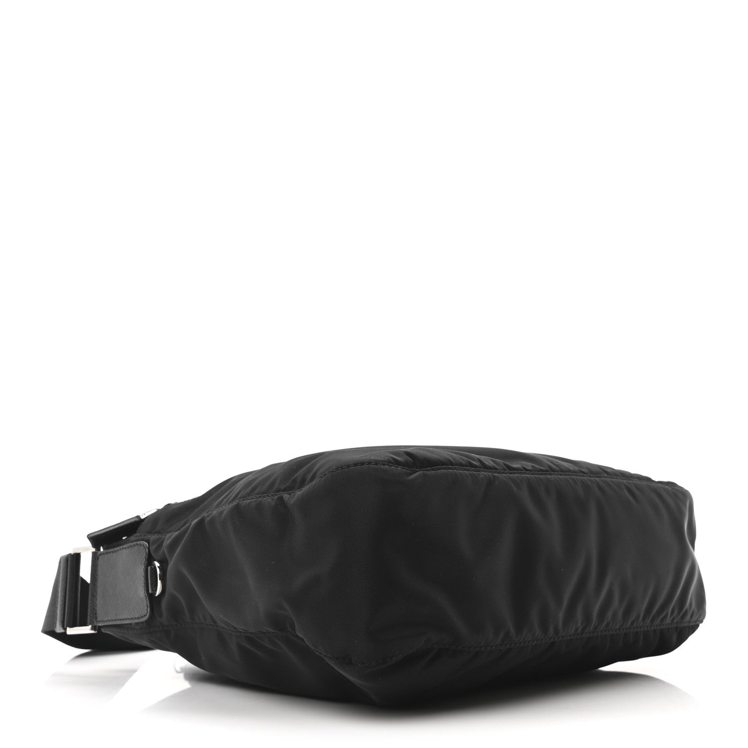 Prada Re-Nylon Nappa Triangle Zip Pocket Bag Tote Black 4 of 9