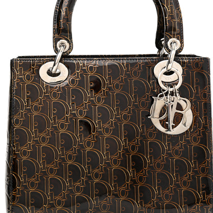 Christian Dior Patent Ultimate Medium Lady Dior Brown 8 of 10