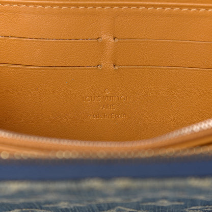 Louis Vuitton Monogram Denim Zippy Wallet Blue 6 of 7