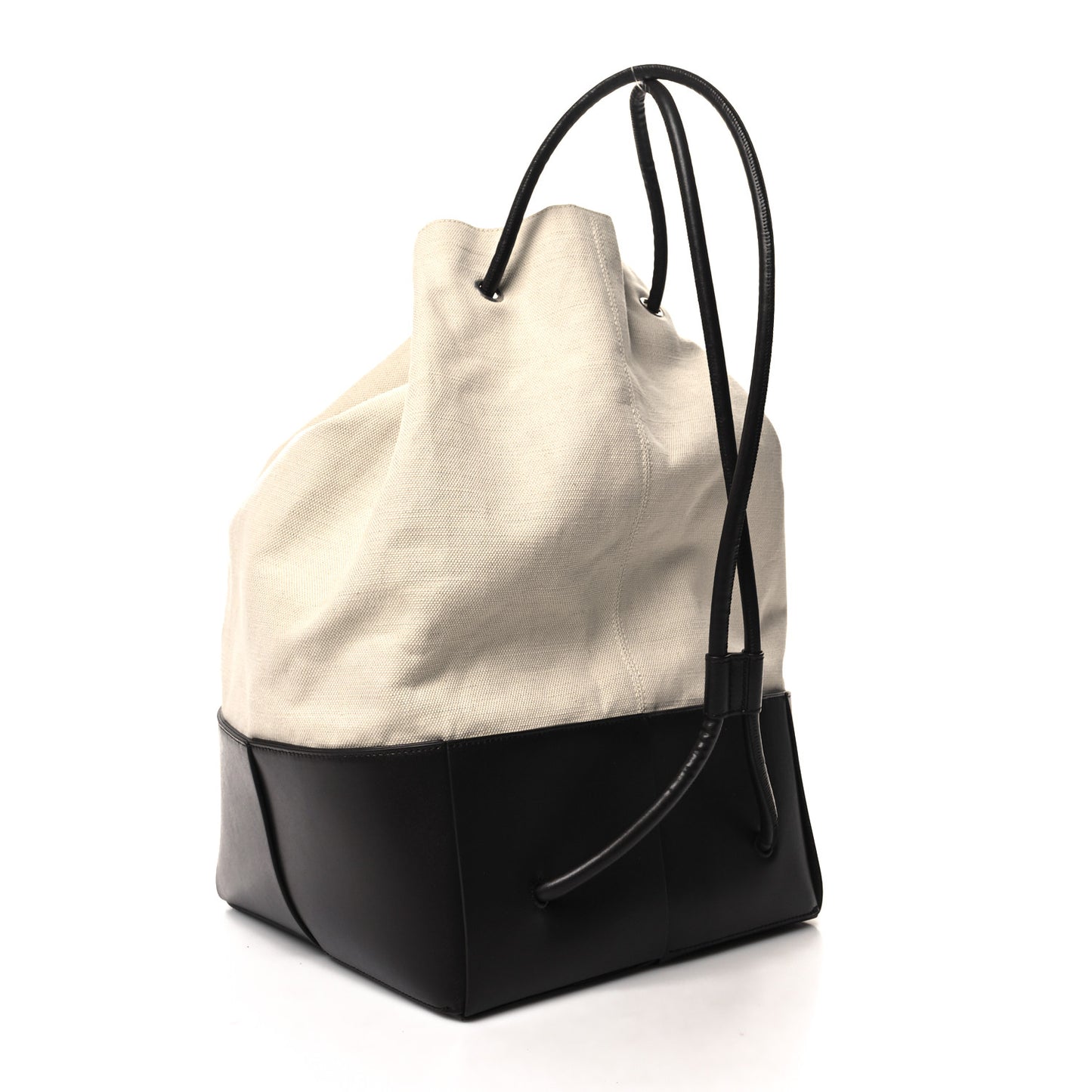 Canvas Calfskin Intrecciato Arco Sailor Backpack Natural Fondant