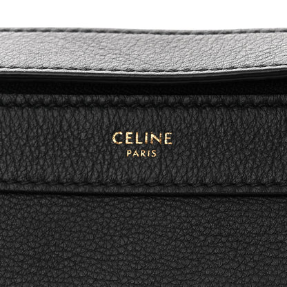 Celine Supple Calfskin Medium Strap Leandre Shoulder Bag Black 6 of 10