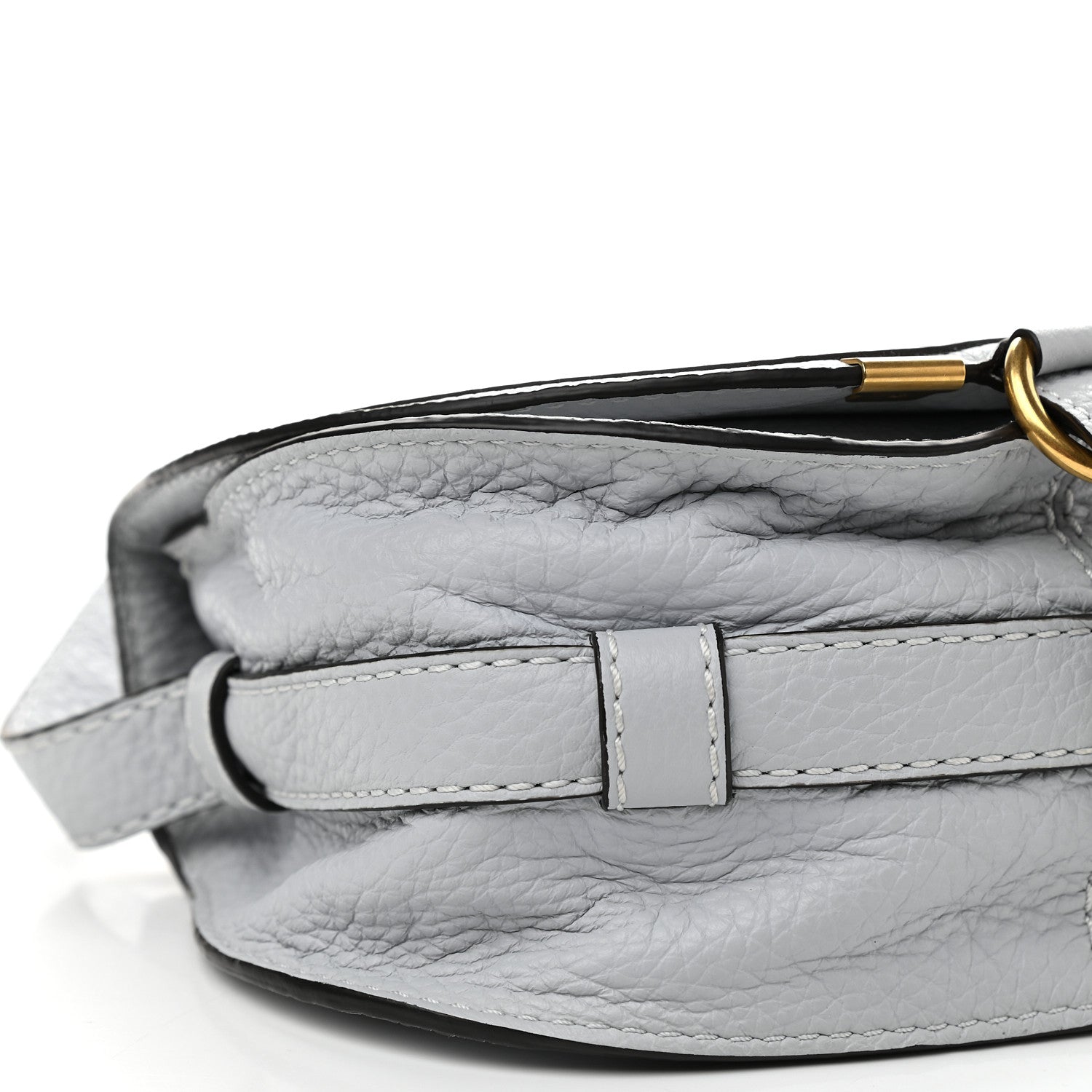 Chloe Calfskin Mini Marcie Round Crossbody Bag Light Cloud 9 of 10