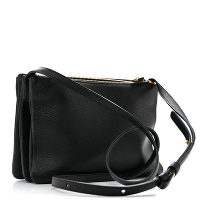 Celine Lambskin Small Trio Crossbody Bag Black 3 of 14