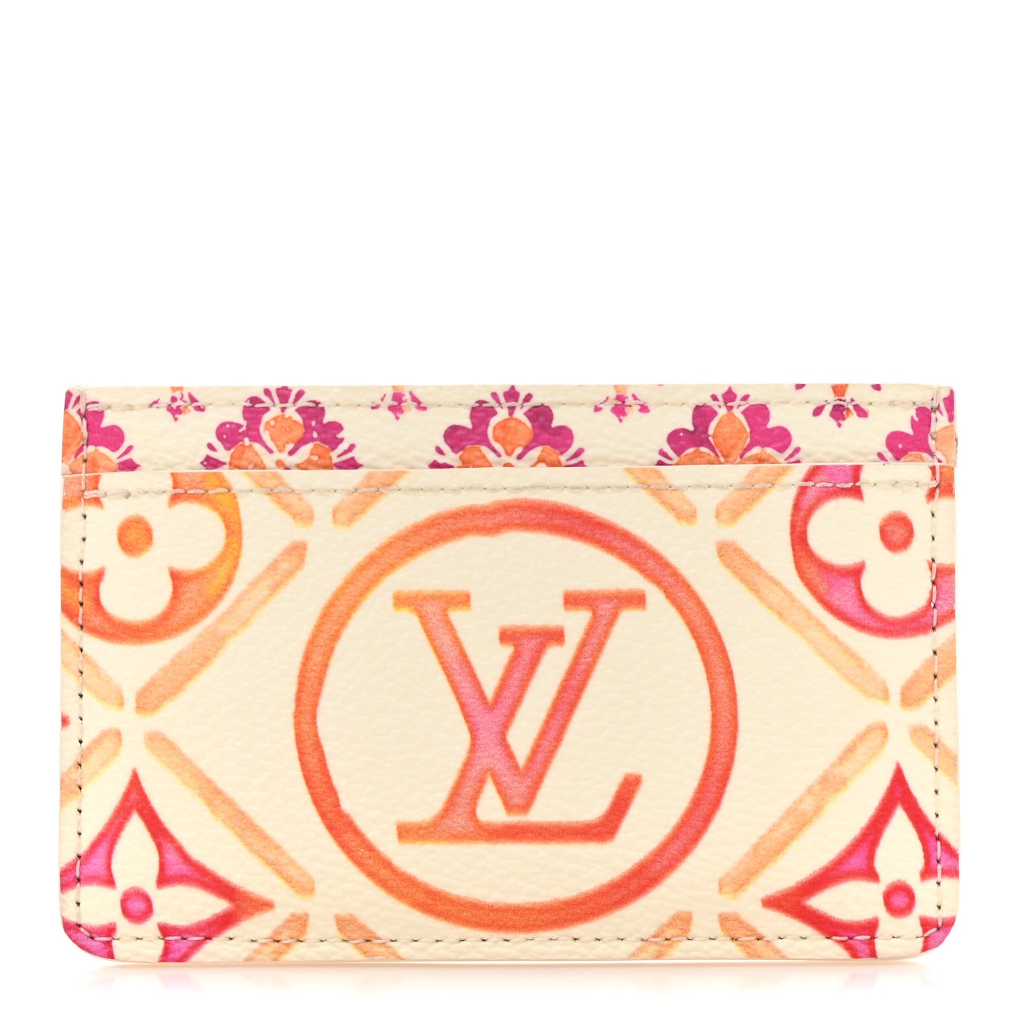 Monogram Tiles By The Pool Card Holder Coral