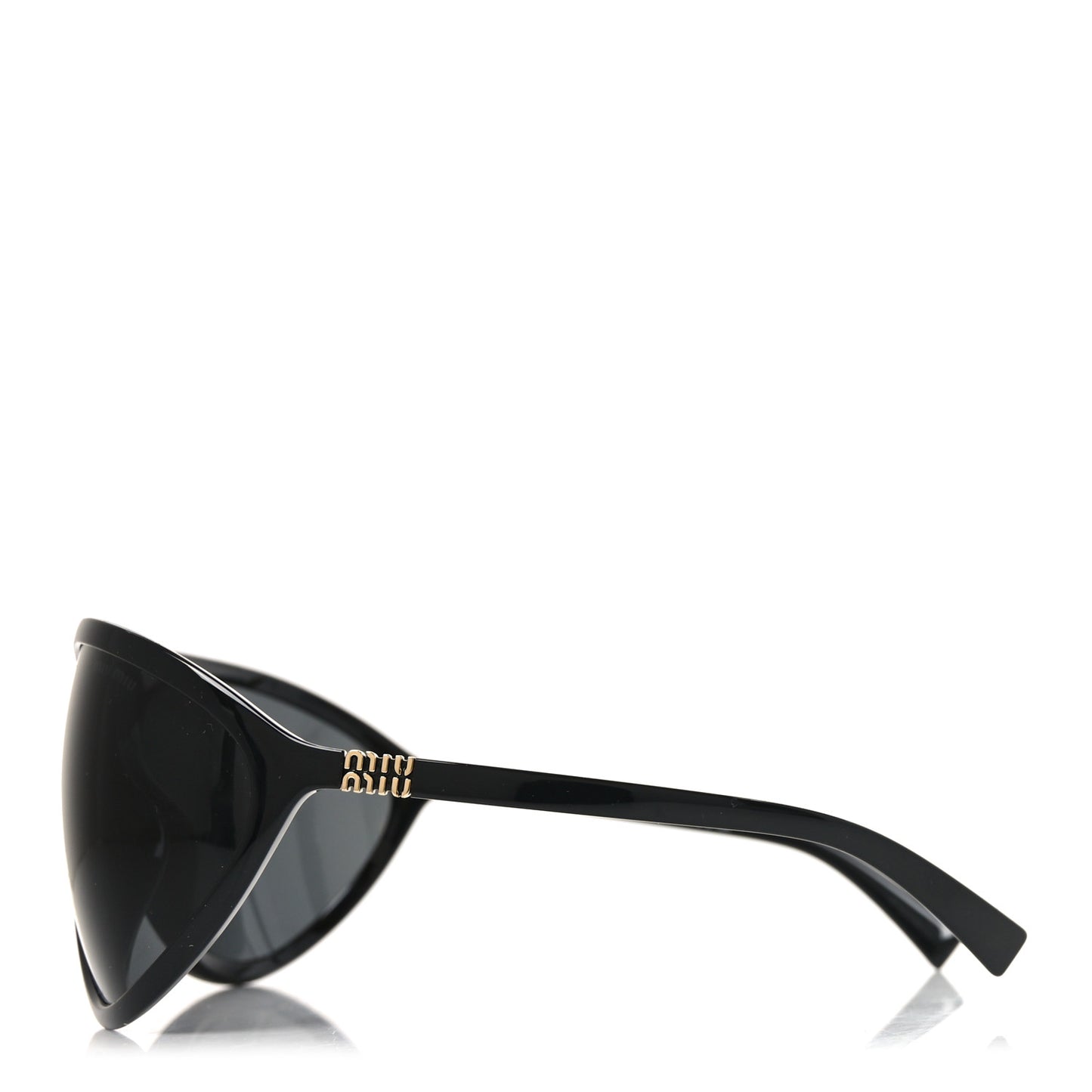 Acetate Shield Sunglasses SMU A01 Black