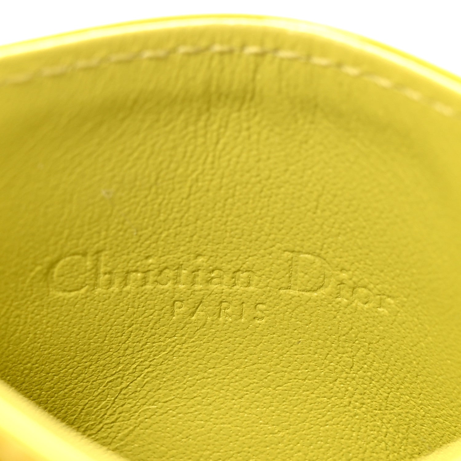 Christian Dior Patent Cannage Lady Dior Five-Slots Card Holder Lime 6 of 7