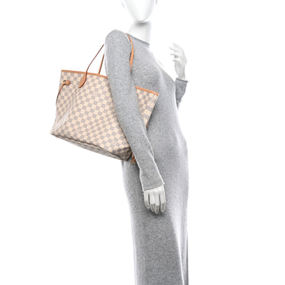 Louis Vuitton Damier Azur Neo Neverfull MM Rose Ballerine 2 of 10