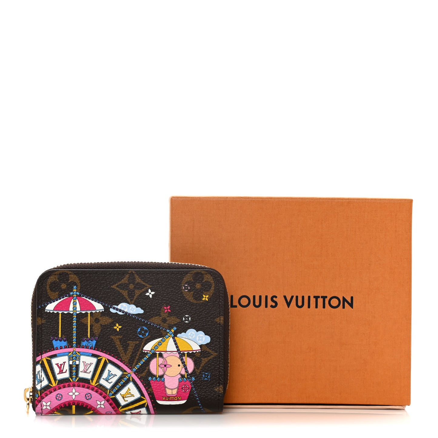 Monogram 2020 Christmas Animation Big Wheel Zippy Coin Purse Rose Ballerine