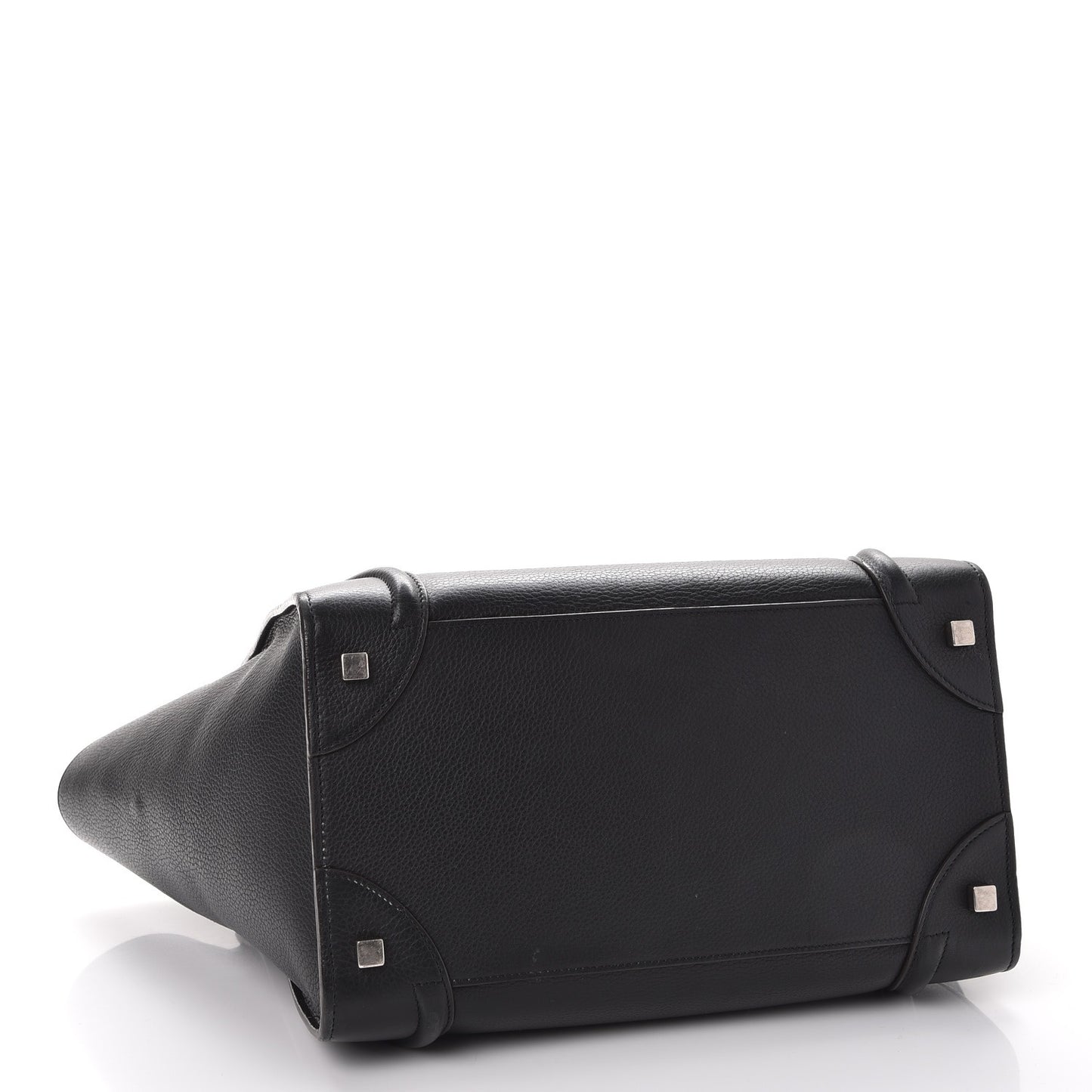 Drummed Calfskin Mini Luggage Black