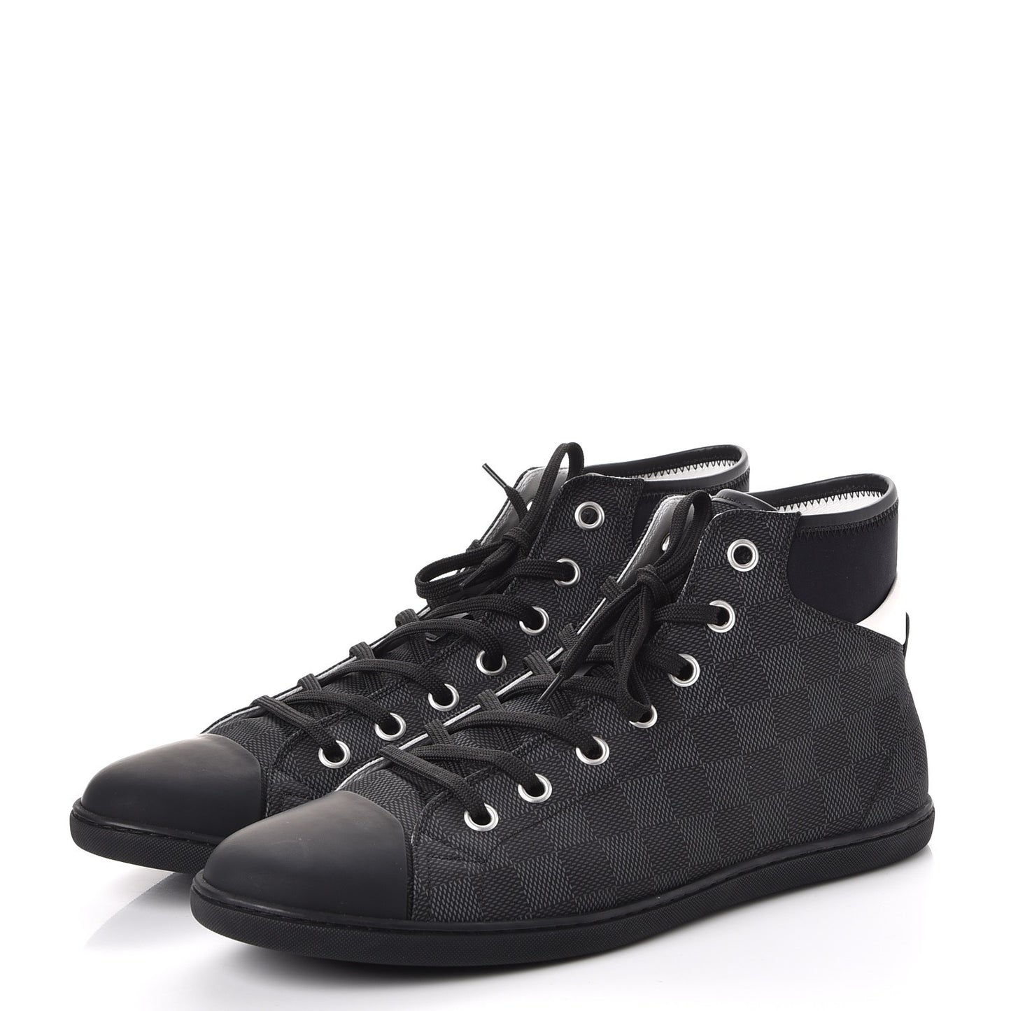 Nylon Damier Graphite Baseball High Top Sneaker Boots 9