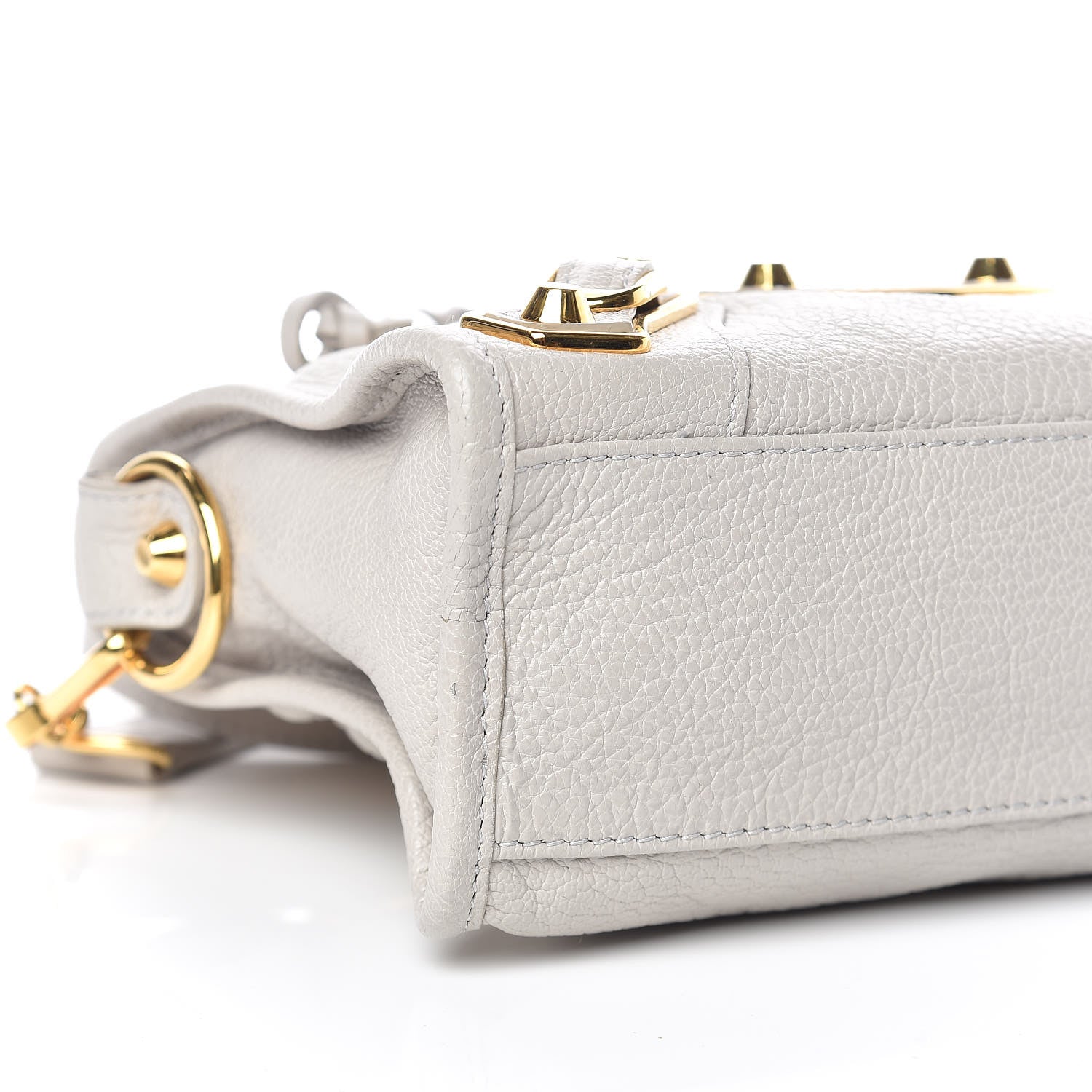Balenciaga Chevre Gold Metallic Edge Hardware Mini City Gris Clair Gris Perle 9 of 10