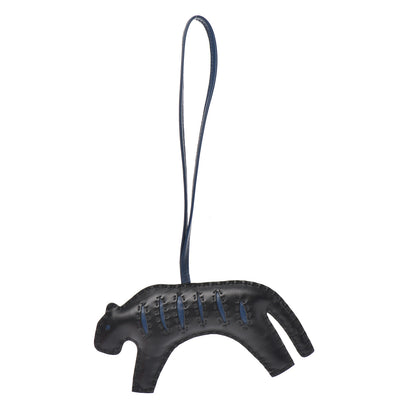 Hermes Milo Lambskin Rooroo Bag Charm Black Bleu de Malte 1 of 3