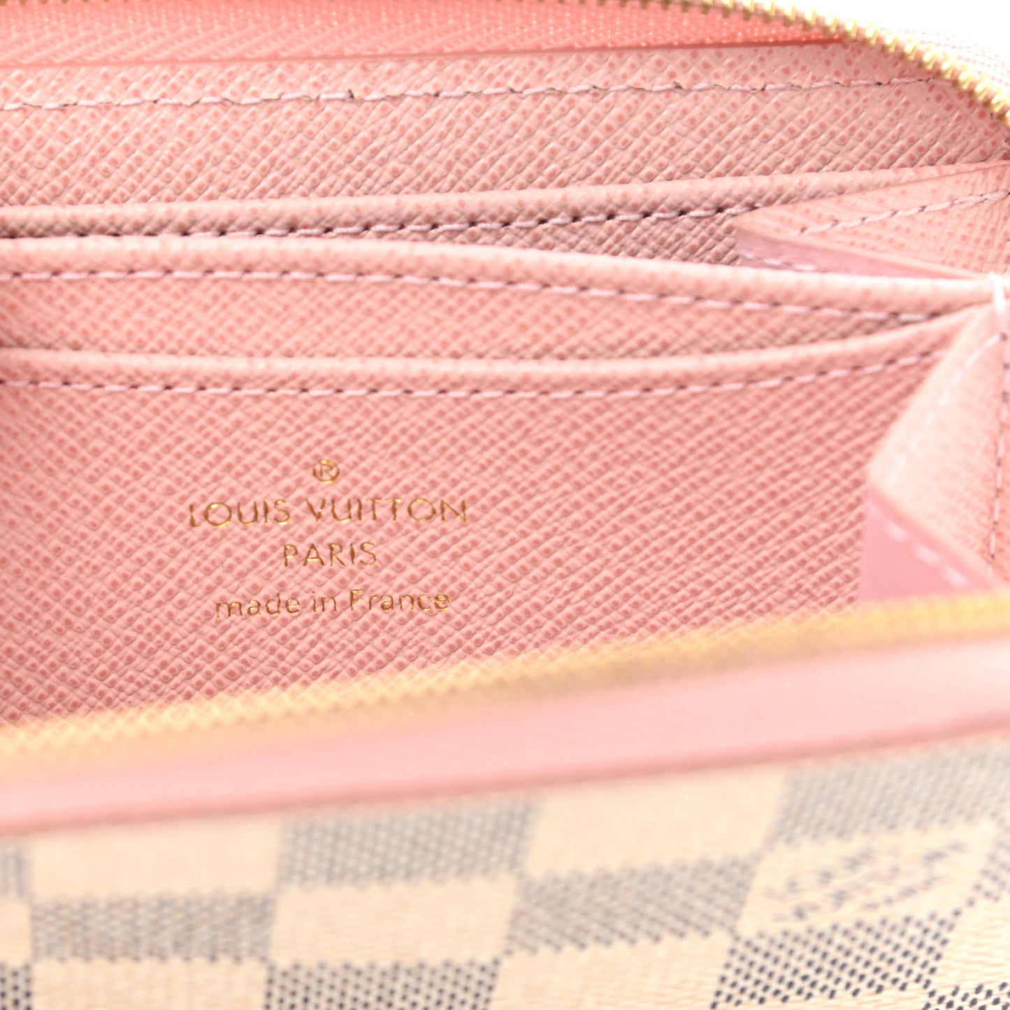 Damier Azur Zippy Coin Purse Rose Ballerine