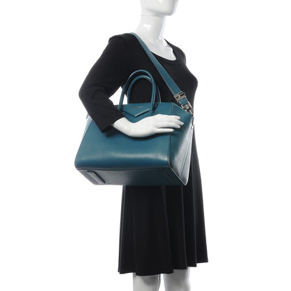 Givenchy Sugar Goatskin Medium Antigona Petrol Blue 2 of 18