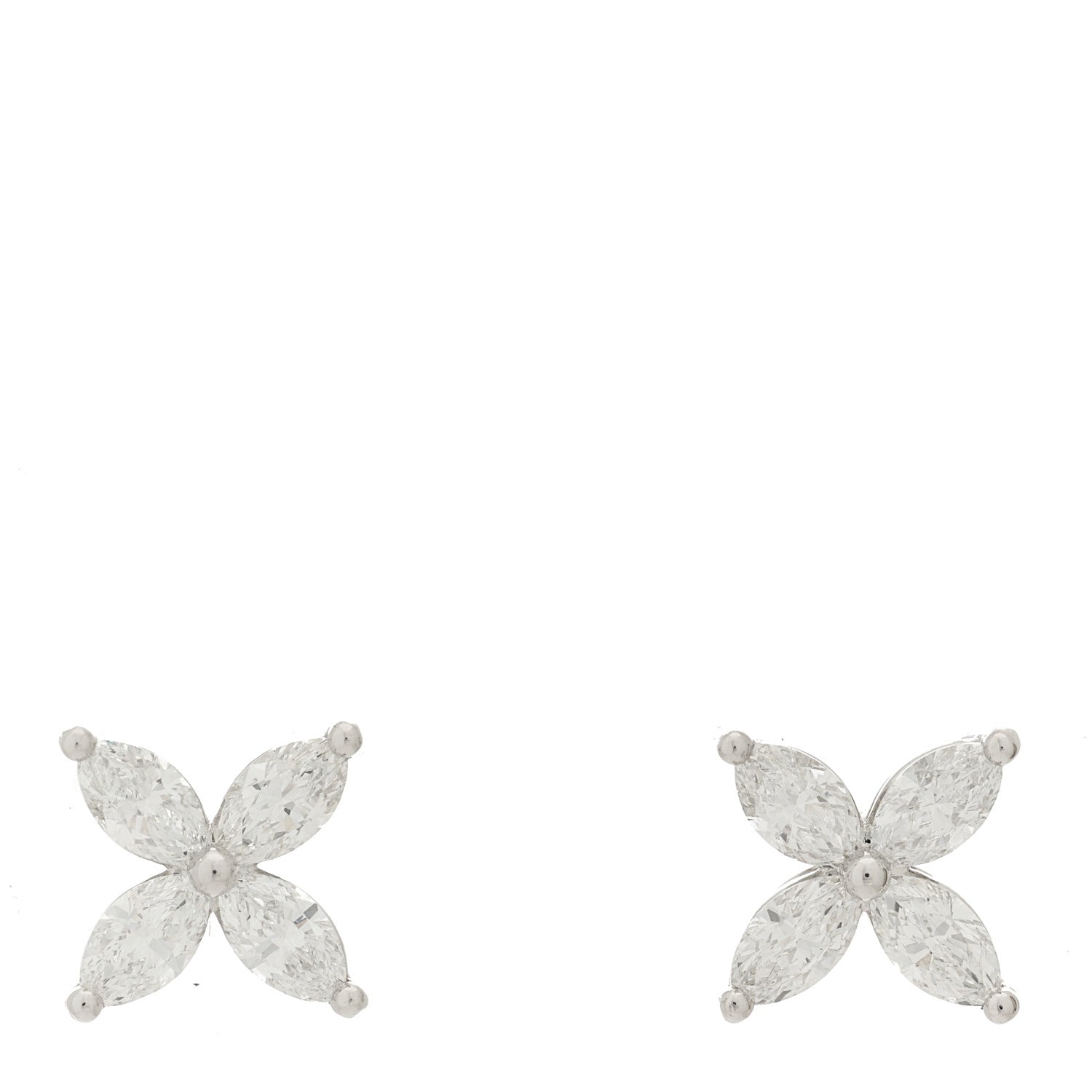 Tiffany Platinum Diamond Large Victoria Earrings 1 of 6