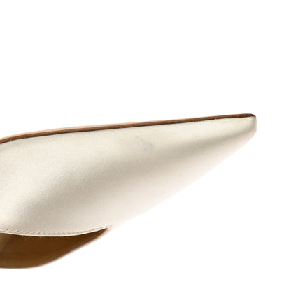 Jimmy Choo Satin Crystal Saeda 100 Pumps 37 Ivory 11 of 18