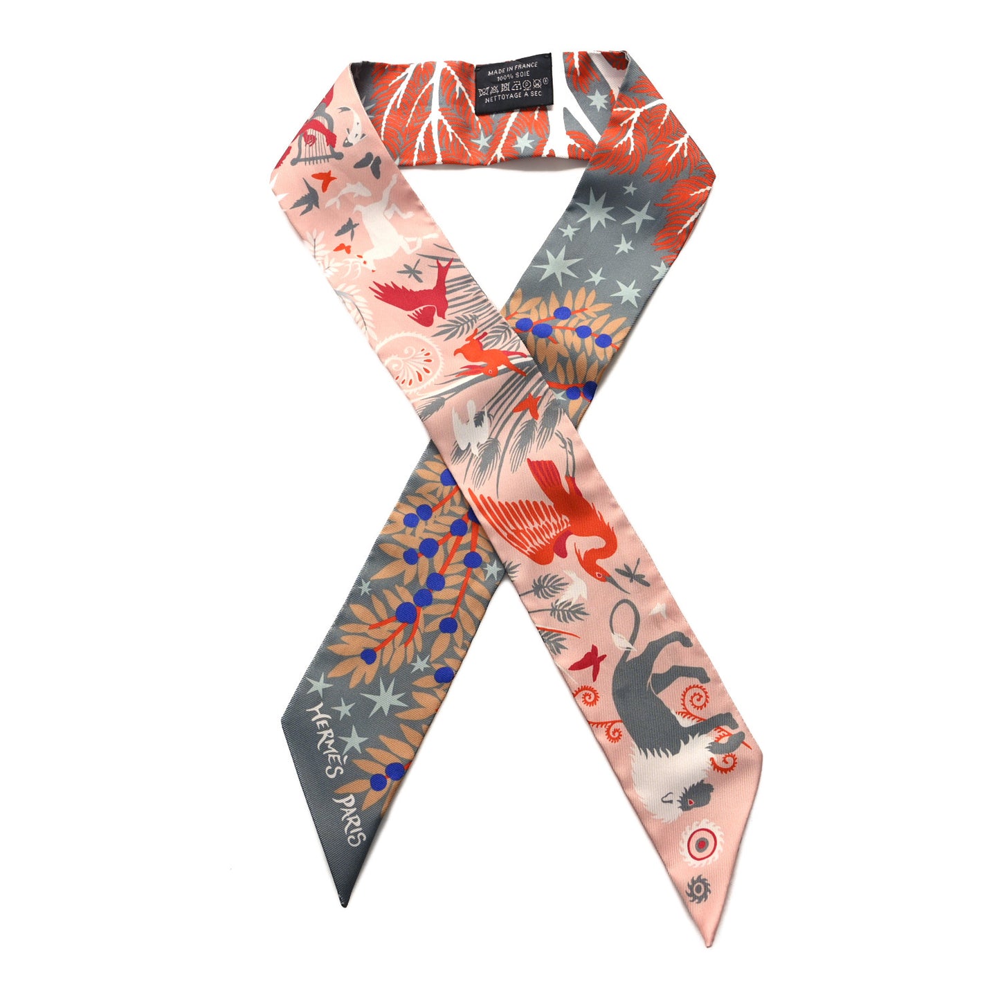 Silk Le Charme D Orphee Twilly Gris Acier Rose Poudre