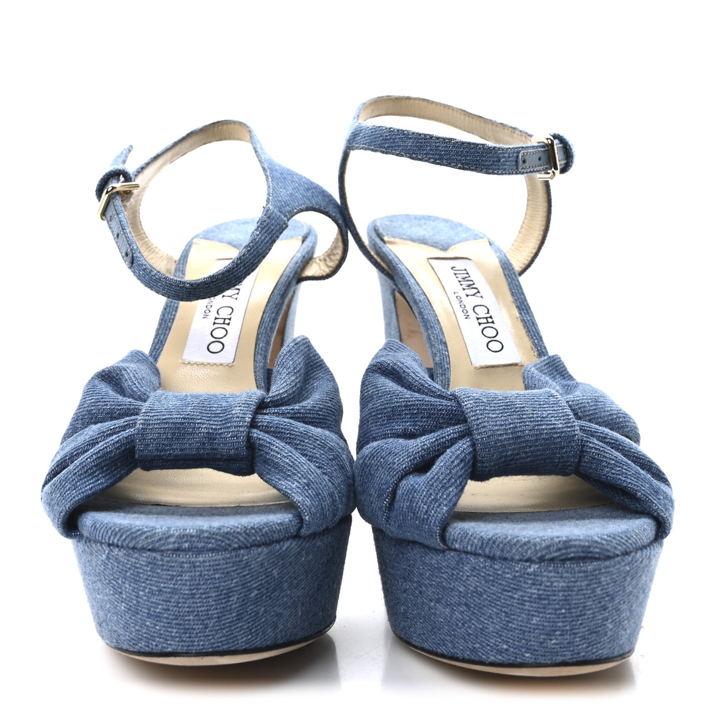 Denim Heloise Platform Sandals 38 Blue