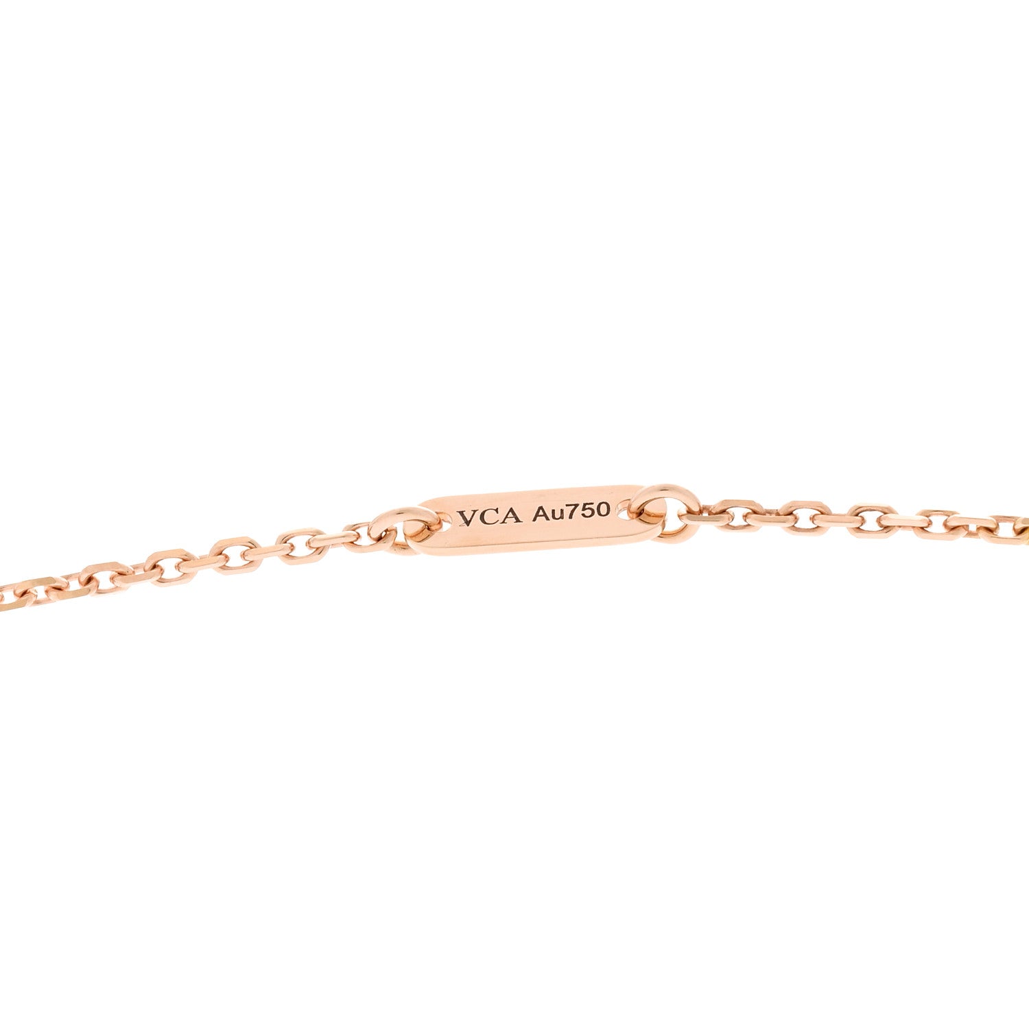 Van Cleef & Arpels 18K Rose Gold Carnelian Sweet Alhambra Pendant Necklace 5 of 7