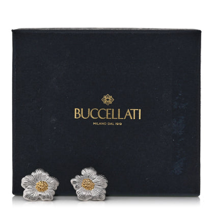 Buccellati Sterling Silver Vermeil Blossoms Gardenia Earrings 5 of 5