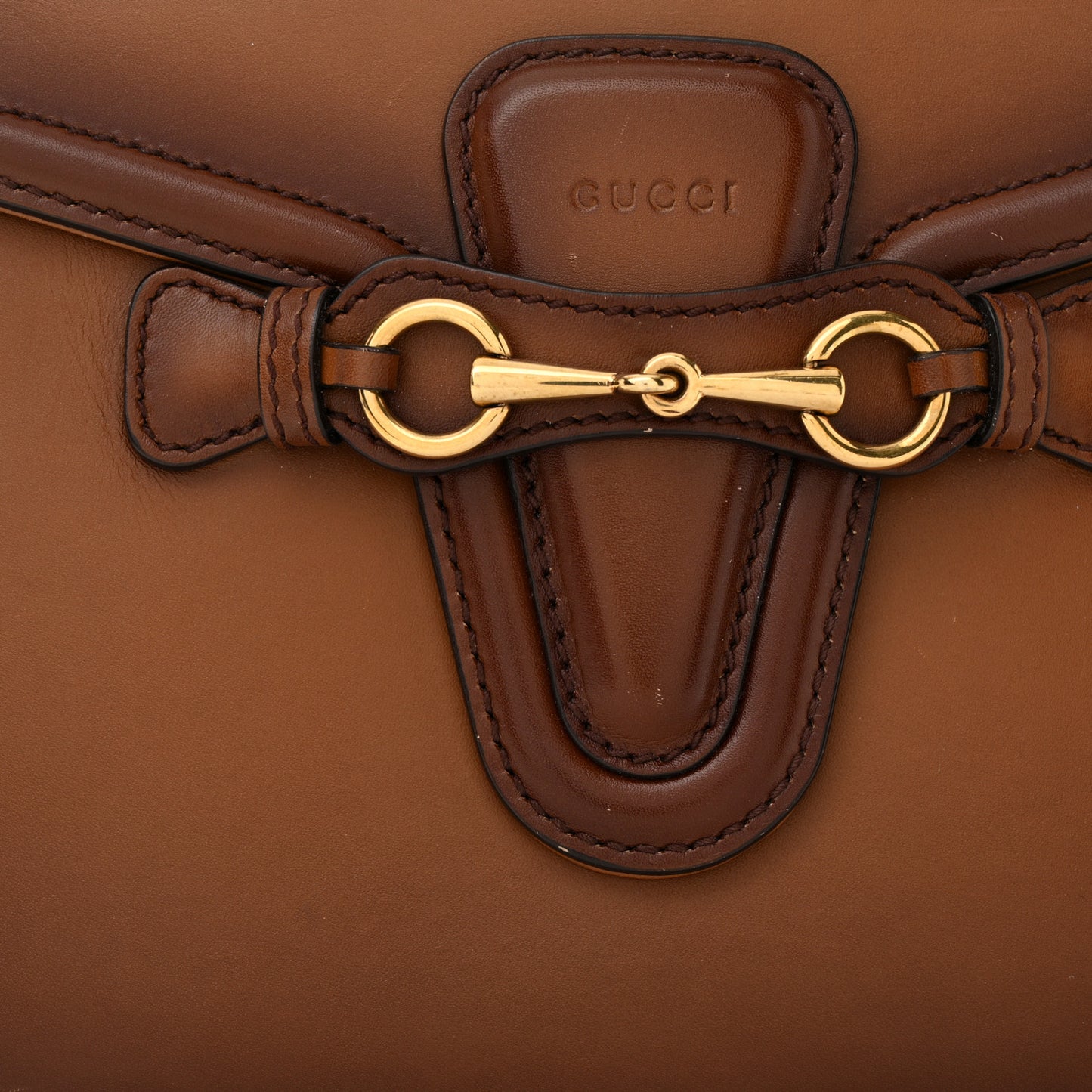 Calfskin Medium Lady Web Shoulder Bag Cuir