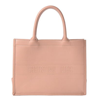 Christian Dior Calfskin Embossed Medium Book Tote Rose de Vents 1 of 11