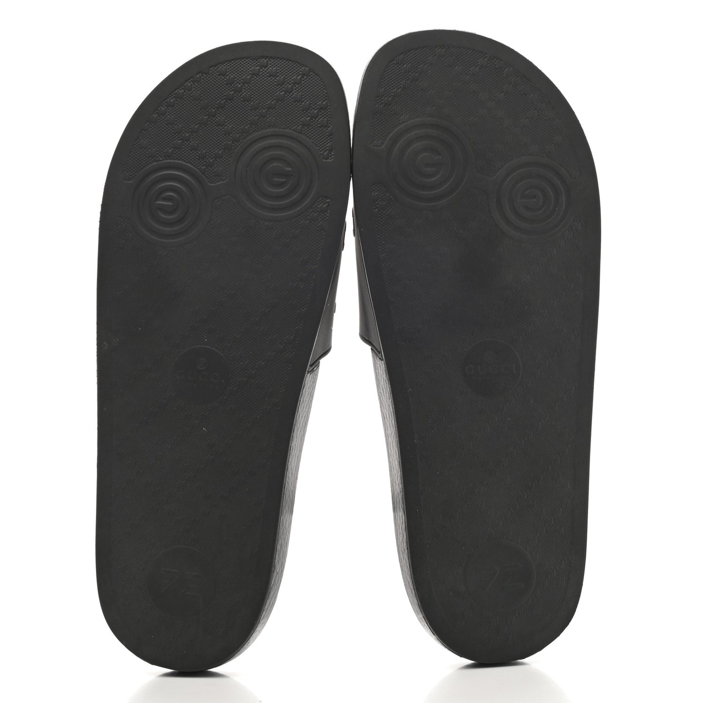 Rubber Womens Logo Slide Sandals 40 Black