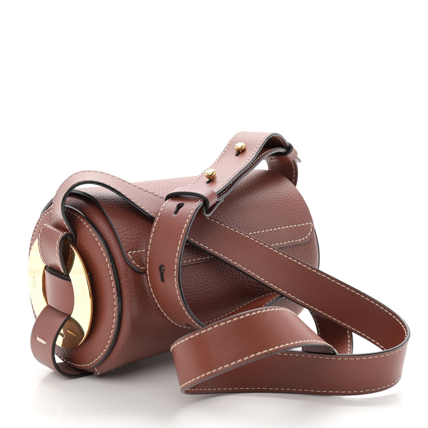 Chloe Small Grain Smooth Calfskin Mini Darryl Crossbody Sepia Brown 3 of 10