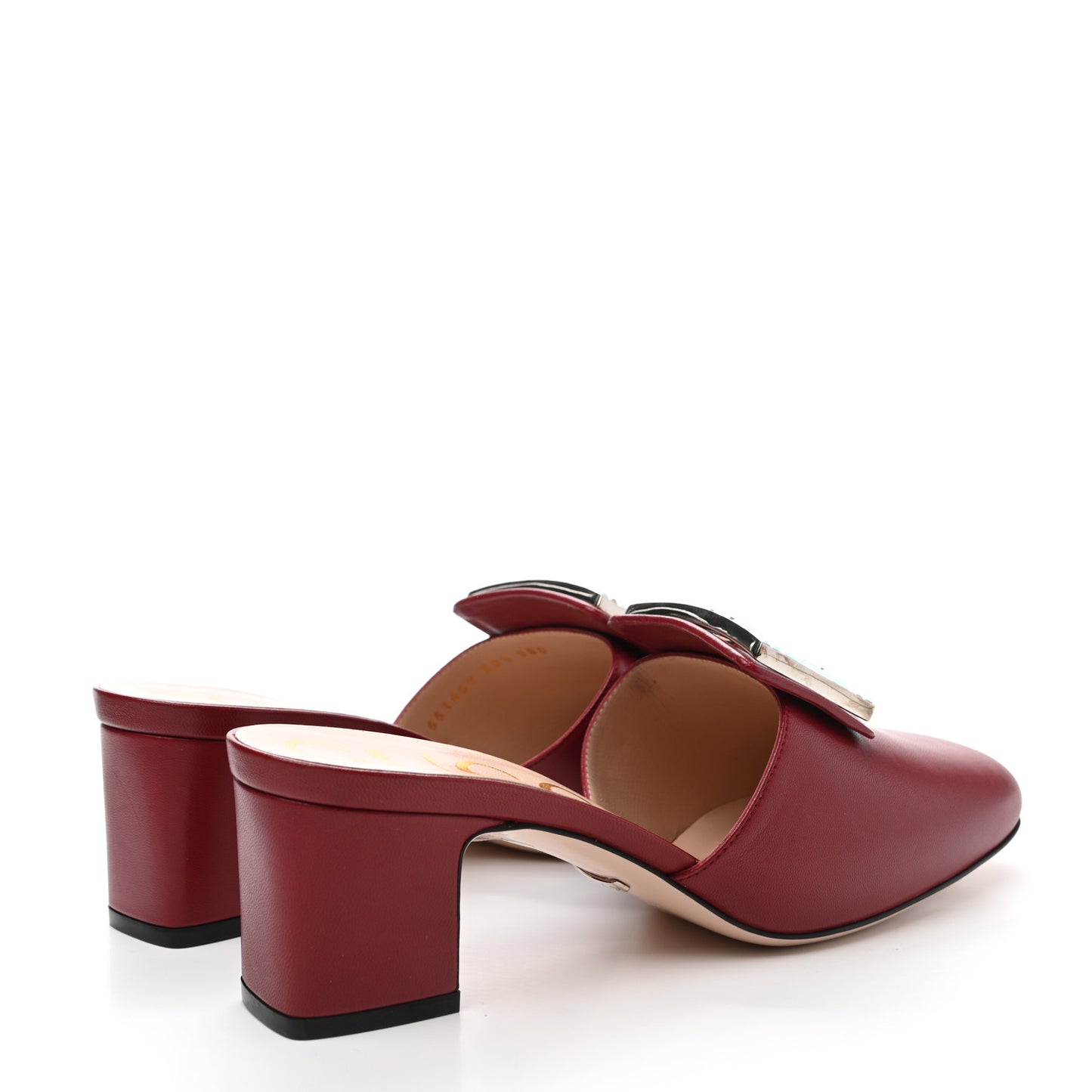Malaga Kid Crystal Square G Madelyn Mules 38.5 Romantic Cerise