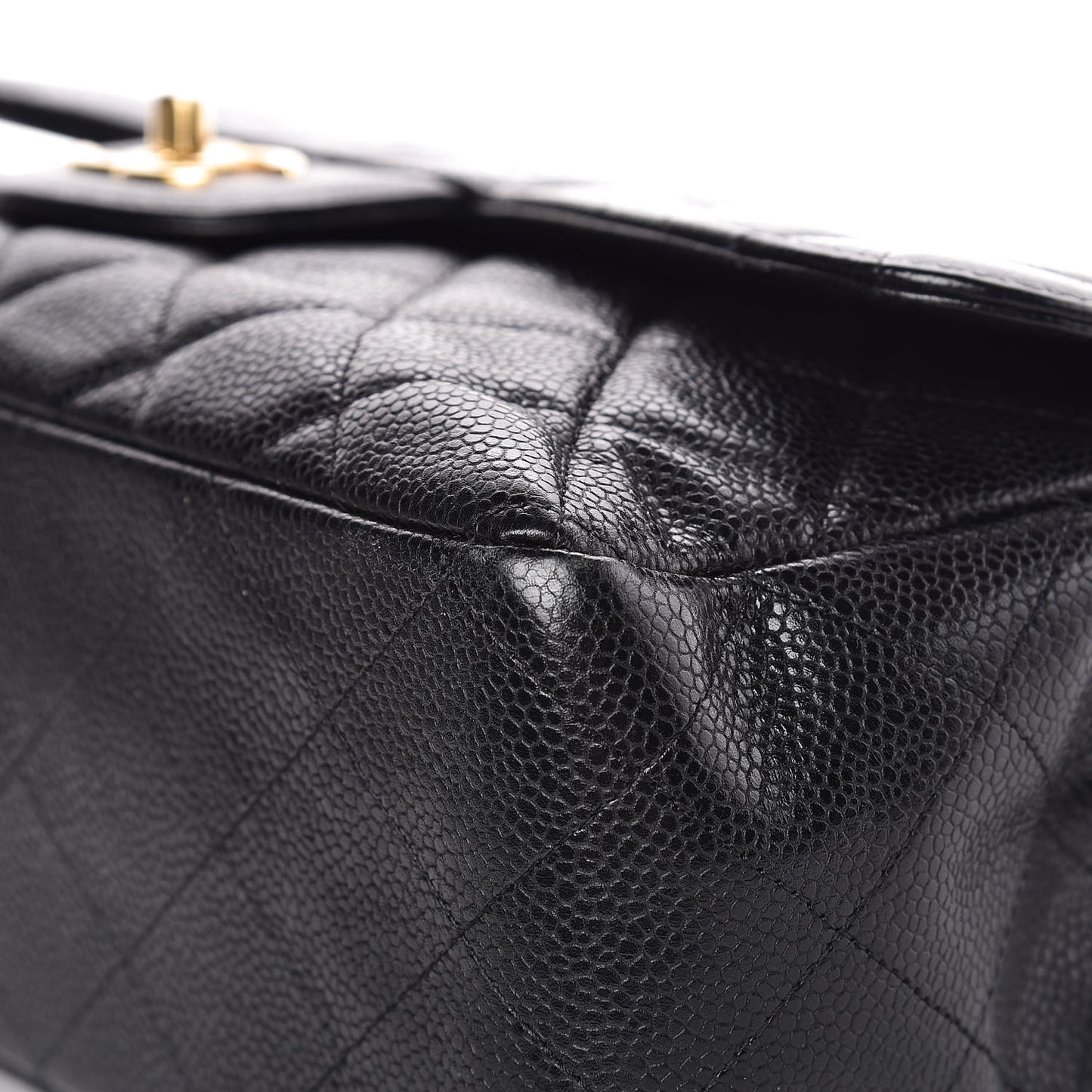 Caviar Quilted Jumbo Single Flap Black