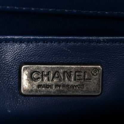 Chanel Lambskin Tile Medium Mosaic Boy Flap Navy Multicolor 6 of 11